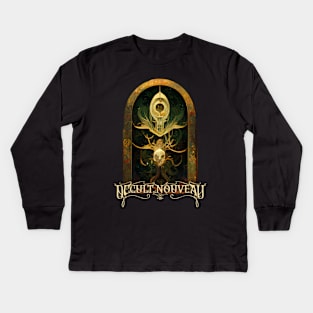 Occult Nouveau - Organic Plant-based Grotesquerie Kids Long Sleeve T-Shirt